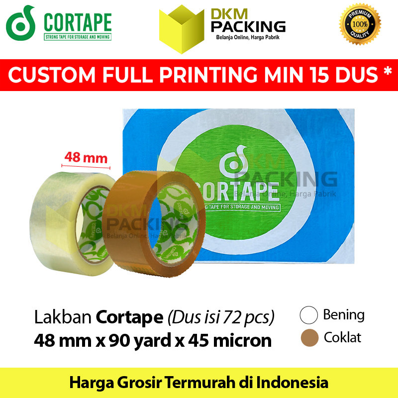 

Lakban 45mm x 90yard CORTAPE Plakban Isolasi OPP TAPE TERMURAH OJOL / DUS