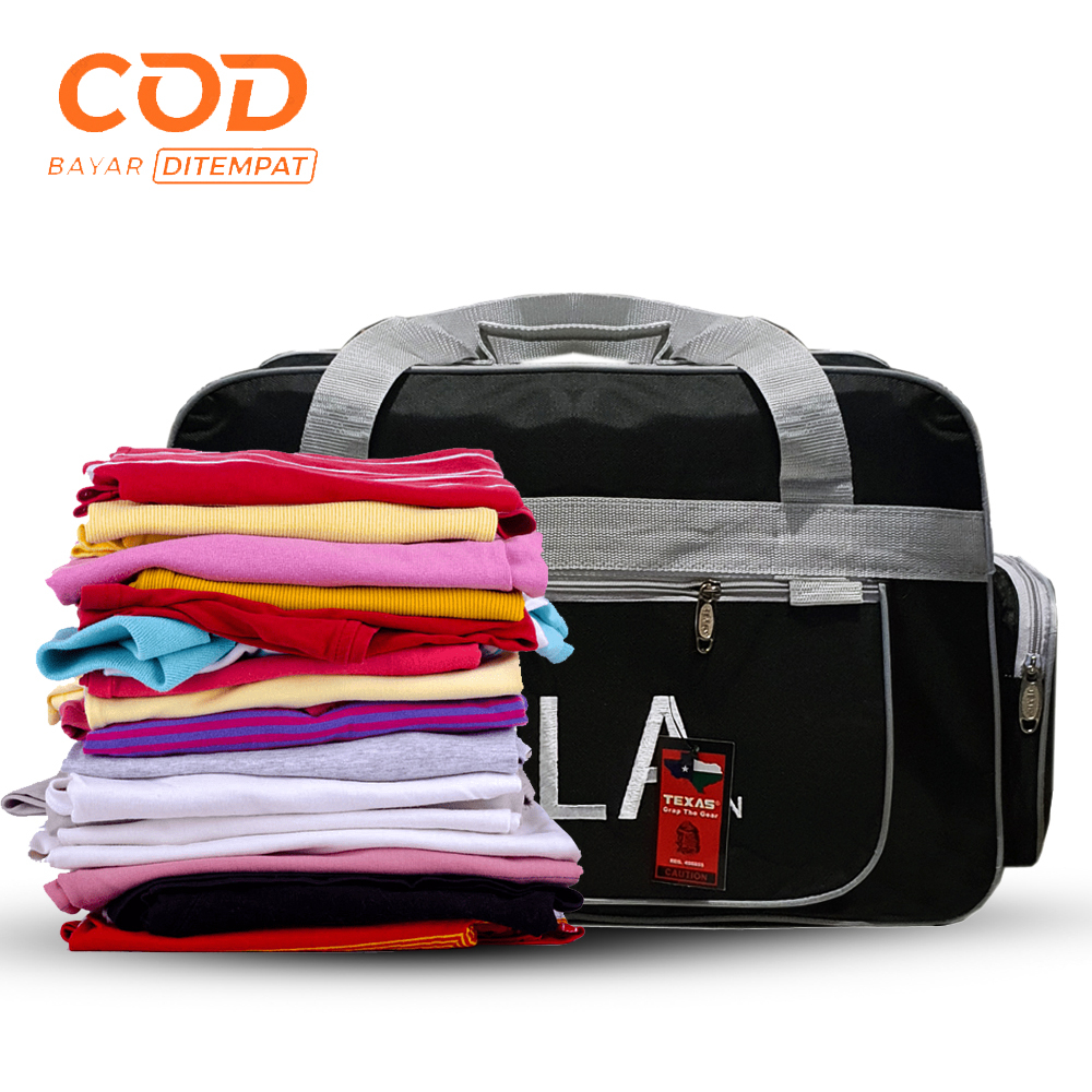 TEXAS Tas Travel Bag Jumbo ViLA VL01 Tas Pria Tas Wanita Tas Pakaian Tas Pulang Kampung Serbaguna Or