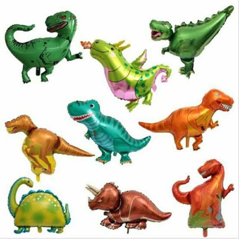 Balon foil karakter hewan dinosaurus dino binatang animal zoo jungle balloon dekorasi pesta ulang ta