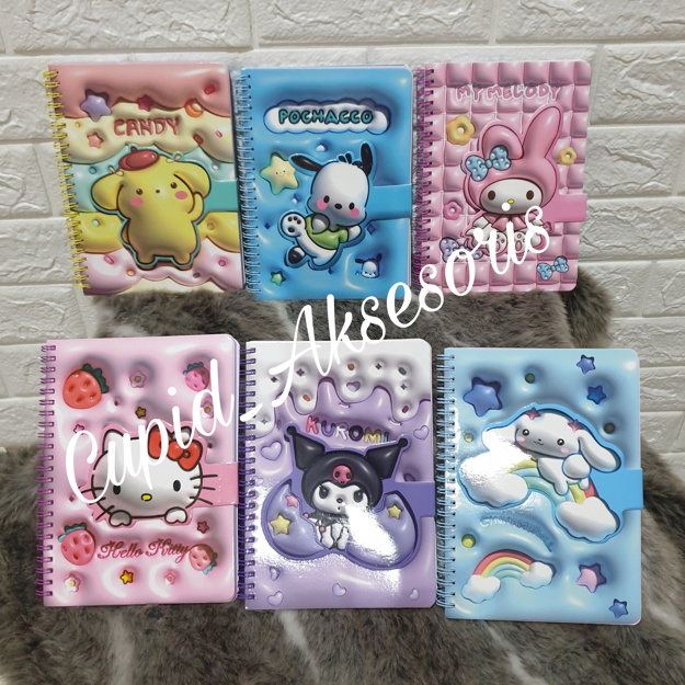 

BUKU CATATAN NOTE BOOK SPIRAL 3D SANRIO