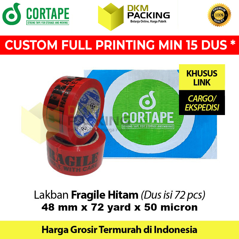 

Lakban FRAGILE Hitam 48mm JANGAN DIBANTING HANDLE WITH CARE Plakban Isolasi TERMURAH KARGO / DUS