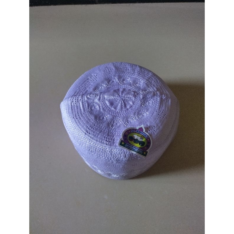 peci haji putih bulat Al khoiry