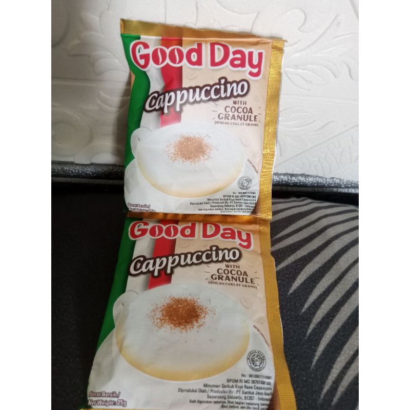 

good day capuccino kemasan 250 gr isi 10's
