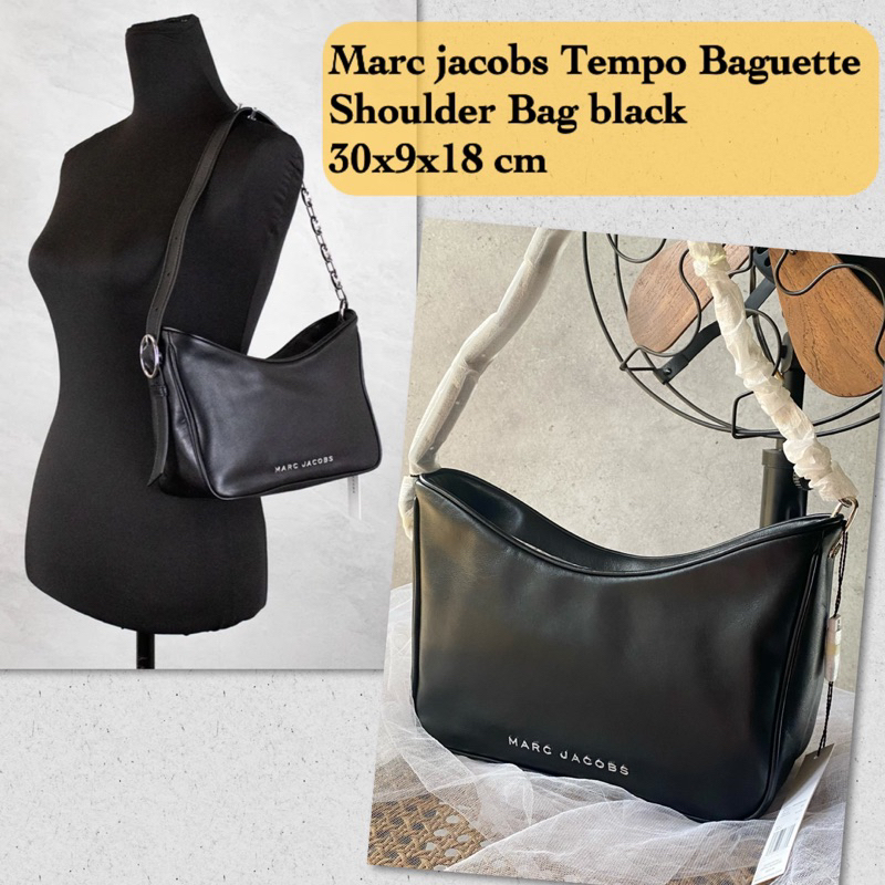 tas wanita marcc jacobss original mj tempo baquette hobo black