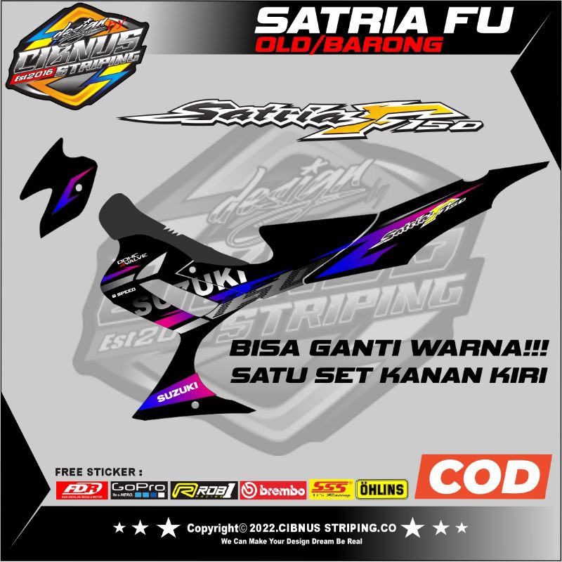 Striping Satria FU Barong/Satria Fu Old .Bisa Request warna
