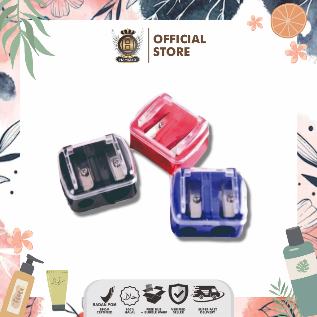 Serutan Pensil Alis 2 Lubang - Serutan Kosmetik | Rautan Pensil Alis