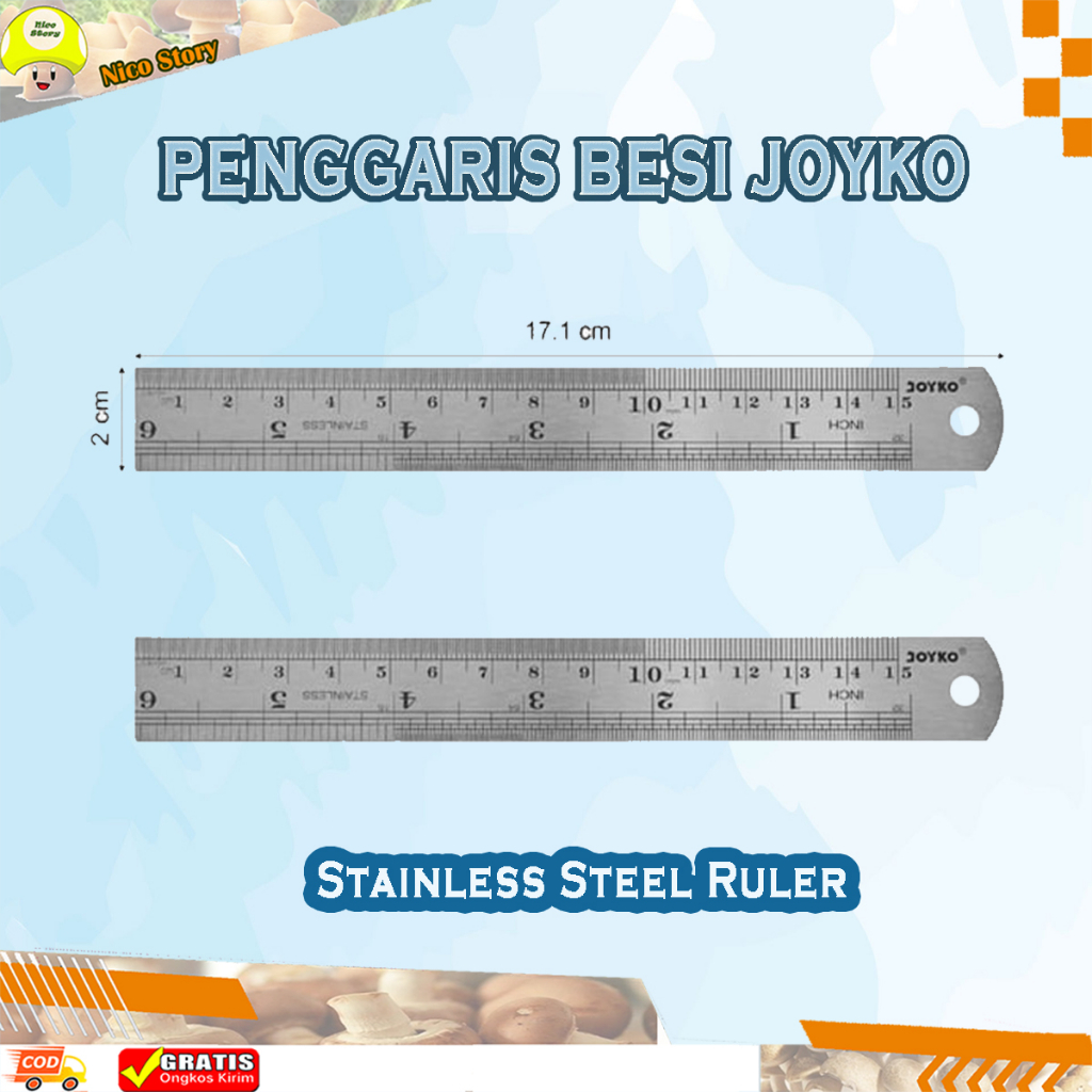 

(NCS) Penggaris besi Kenko original 15 cm / Stainless Steel Ruler 15 cm