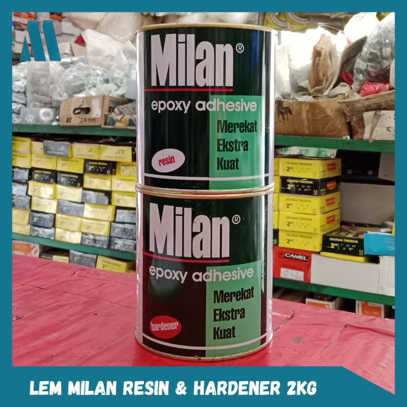 

Lem Milan Epoxy Resin 1kg + Hardener 1kg (1set 2kg)