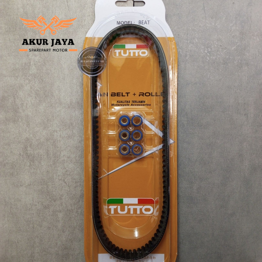 VANBELT + ROLLER TUTTO HONDA BEAT KARBU " 23100-KVY-9010-M1 " MERK TUTTO PREMIUM