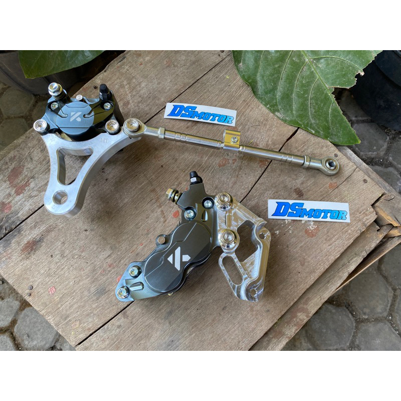 kaliper caliper KTC KYTACO RACING 2p & 4p depan belakang set breket braket pnp untuk mxking 125z vix