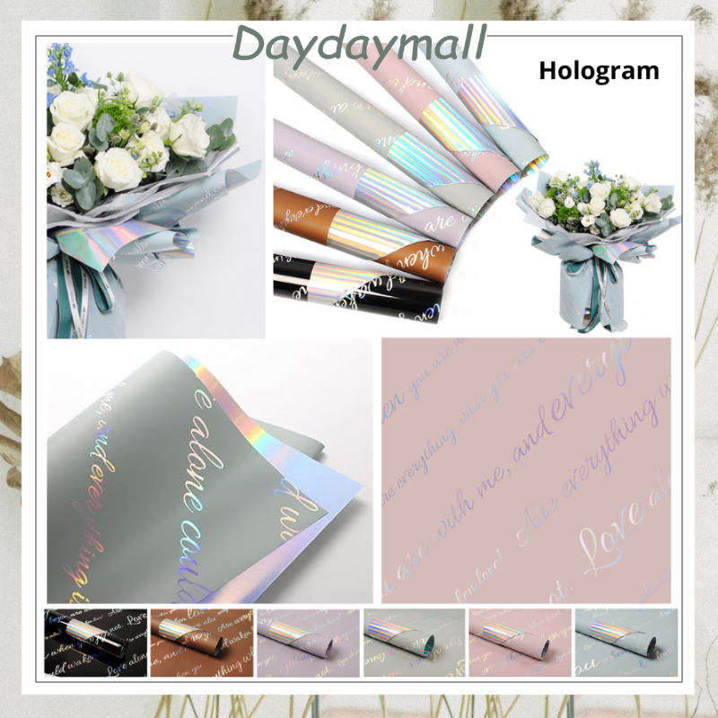 

Flower Wrapping Paper Cellophane Hologram Kertas Bouquet Ecer 6064