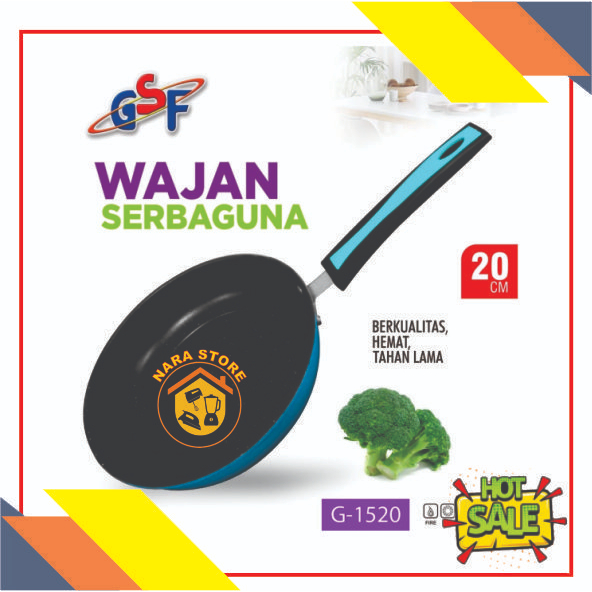 wajan teflon gsf frypan gsf teflon series g-1522 g-1520 g-1526 teflon anti lengket gsf 22 20 26 cm