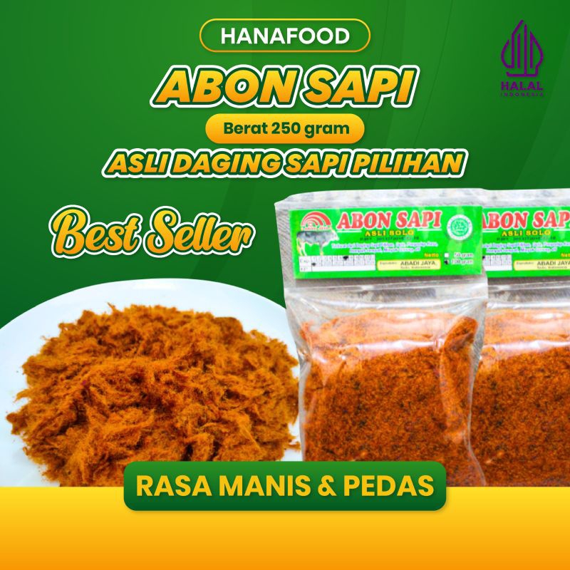 

ABON SAPI ASLI SOLO 250gr | 100gr ABON SAPI RASA ORIGINAL DAN RASA PEDAS | A04