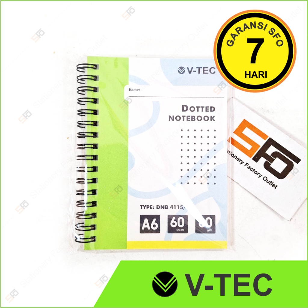 

Dot Notebook A6 V-Tec NB-4115 - Diary Agenda Buku Catatan Doted Titik