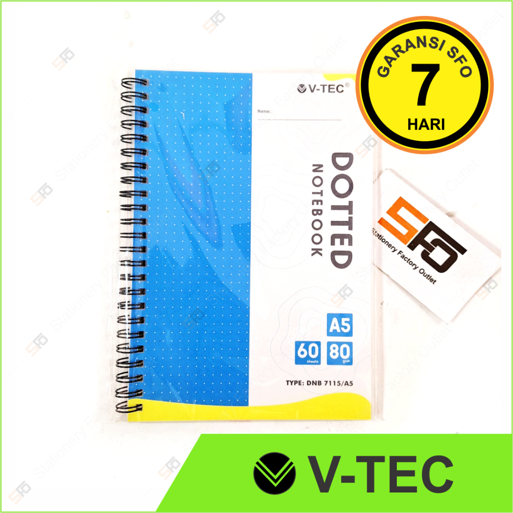 

Dot Notebook A5 V-Tec NB-7115 - Diary Agenda Buku Catatan Doted Titik