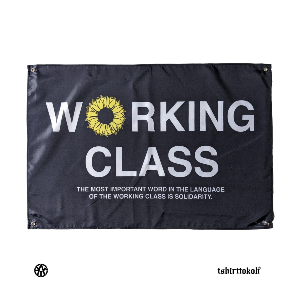 Tshirttokoh - Flag Working Class Sunflower