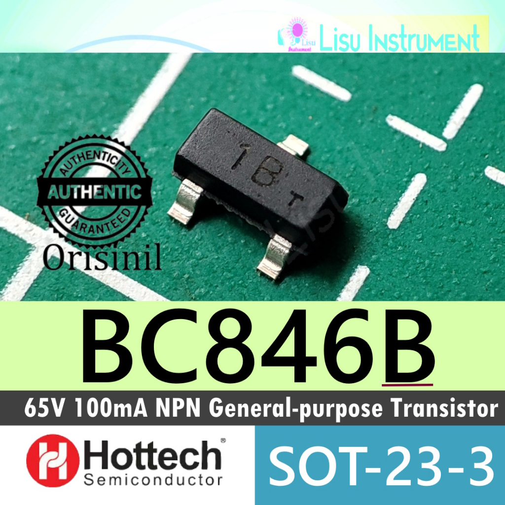 BC846B 65V 100mA NPN Bipolar Transistor BC846 1B SOT-23 Hottech ORIGINAL