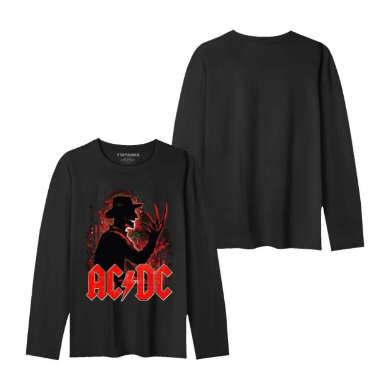 KAOS BAND ACDC LENGAN PANJANG//KAOS MUSIK//KAOS DISTRO//KAOS KOMUNITAS//T-SHIRT ORIGINAL