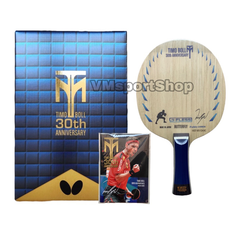 Butterfly Timo Boll 30th Anniversary - Kayu Blade Bet Pingpong