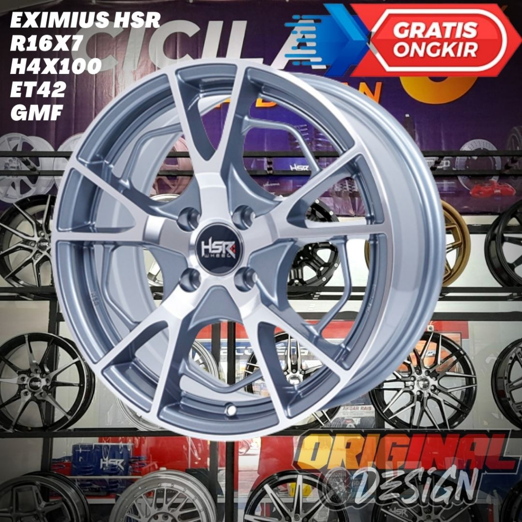 Velg Mobil Ring 16 HSR EXIMIUS R16 Untuk Datsun Go , Go+ , Panca , Ignis