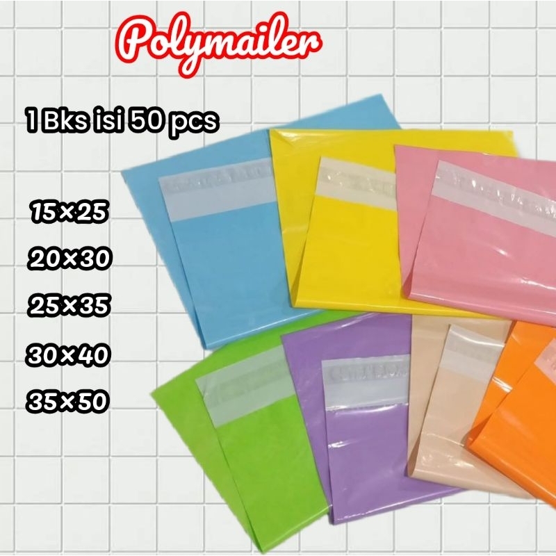 

Plastik Polymailer Warna Packing Orderan Online 20×30