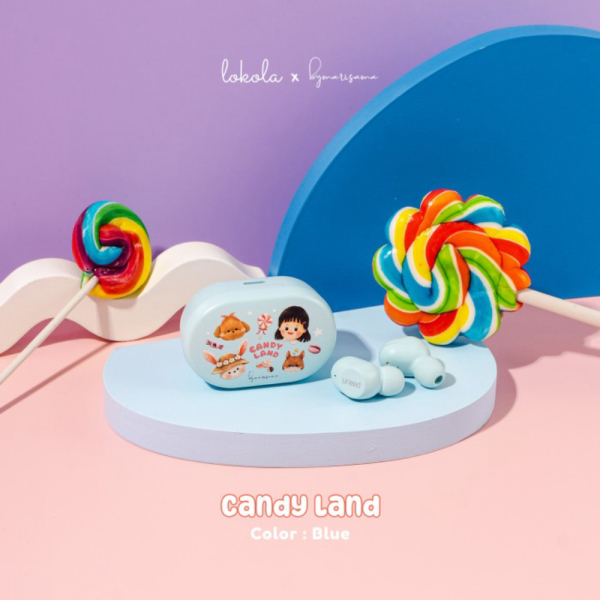 Dijual TWS Bluetooth Earphone 5.1 Lokola by Uneed x By Marisama - Blue CandyLand Diskon