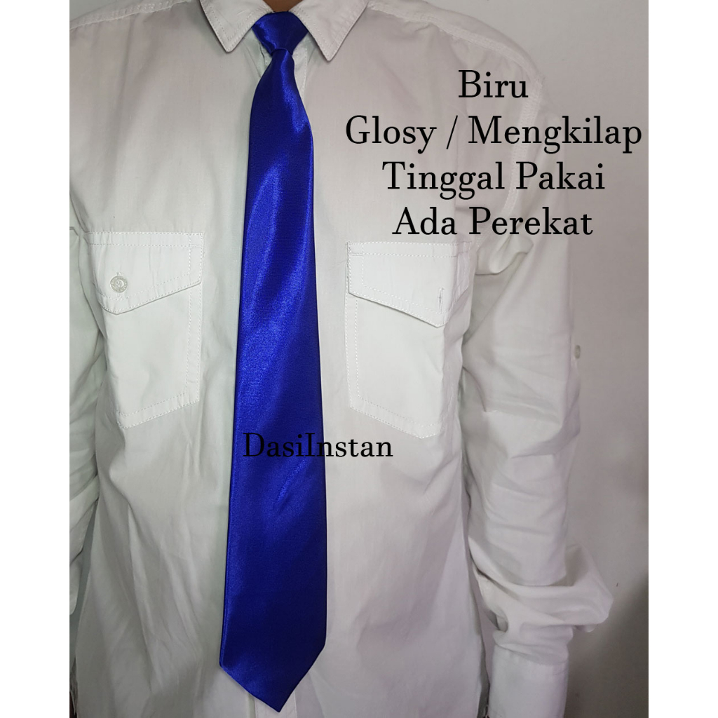 Dasi Pria Langsung Pakai Dasi Biru