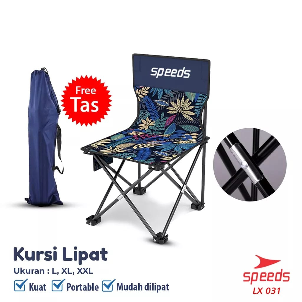 SPEEDS KURSI LIPAT CAMPING PORTABLE SPEEDS ORIGINAL Kursi Lipat Outdoor Kursi Gunung