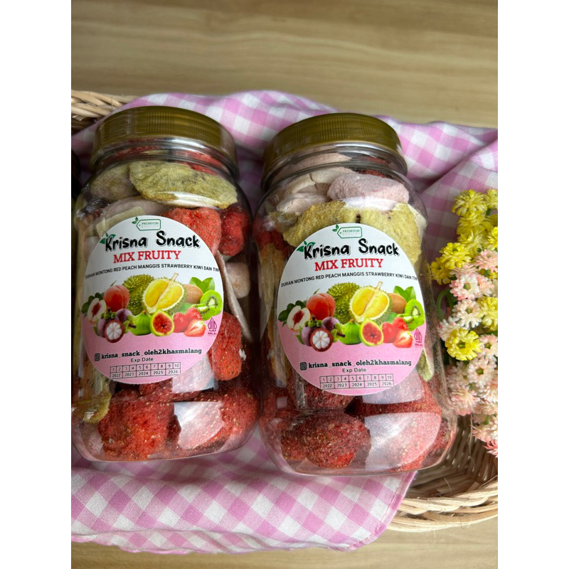 

MIX FRUITY DURIAN MONTONG RED PEACH MANGGIS STRAWBERRY KIWI DAN TIN TOPLES 500ML