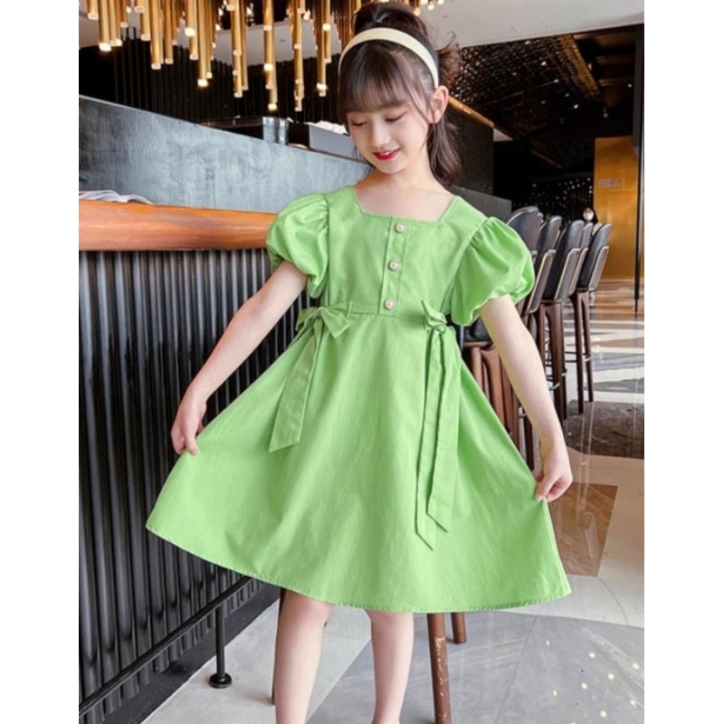dress bangkok anak perempuan pita kode G4