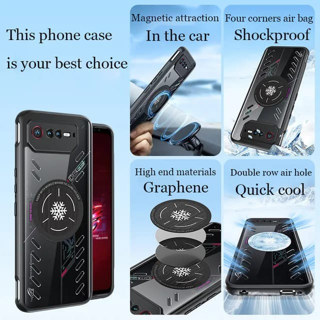 CASE ASUS ROG PHONE 7 HEAT FAN COOLER PHONE BACK CASING COVER