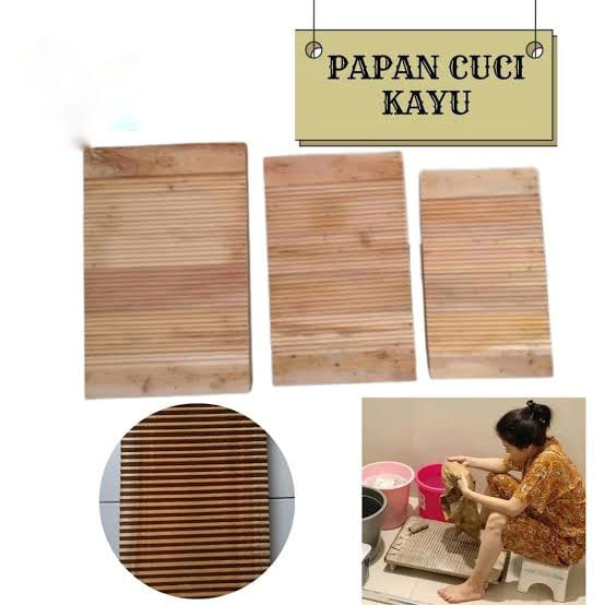 Papan Cuci Cucian Baju Penggilasan Penggilesan Gilasan Gilesan Kayu