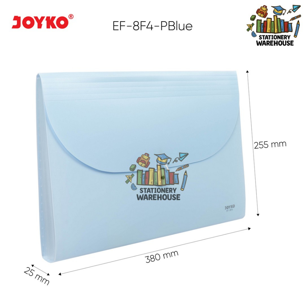 

Adn Expanding File Map Harmonika Joyko EF-8F4 Pastel Color 7 Pocket F4