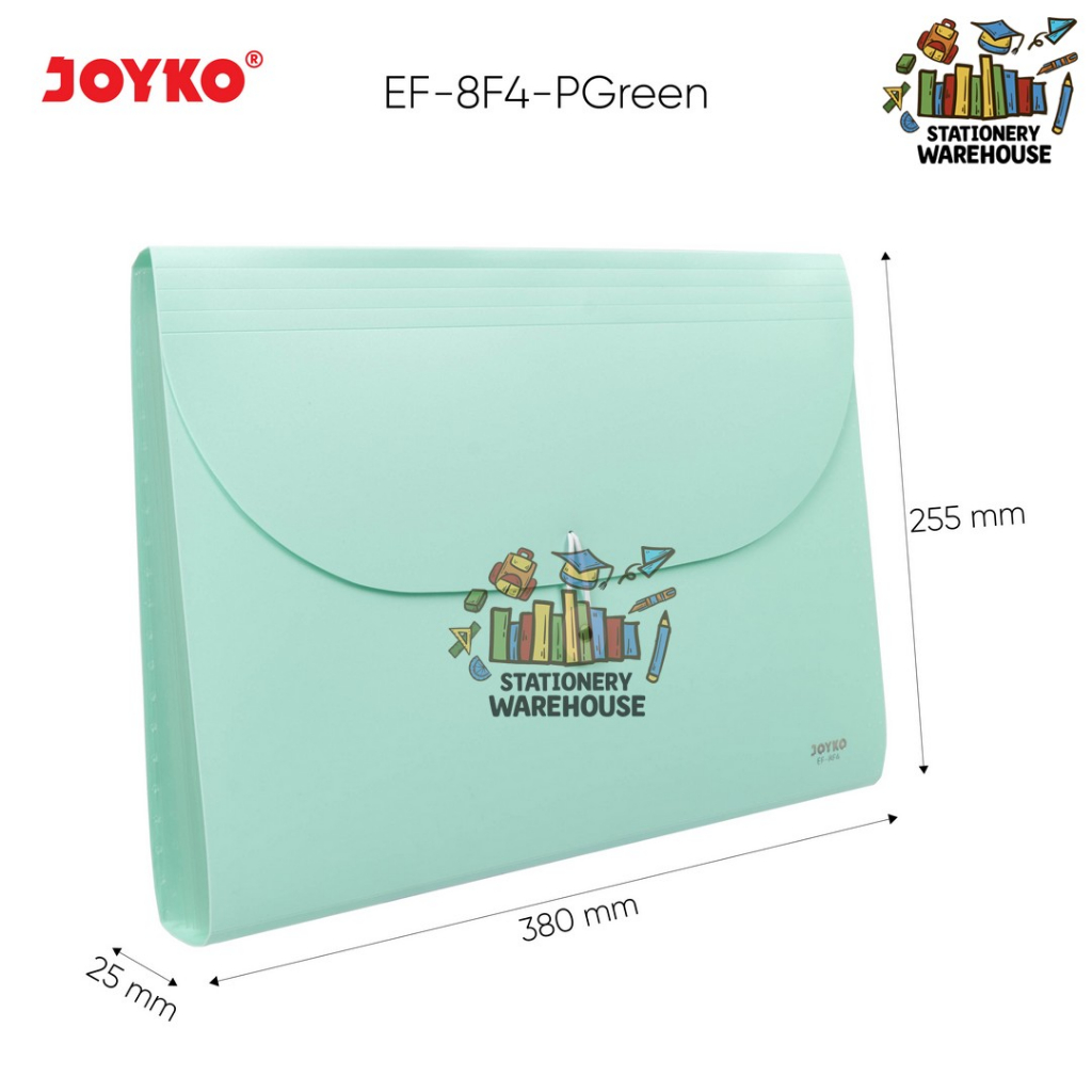 

Expanding File Map Harmonika Joyko EF-8F4 Pastel Color 7 Pocket F4 RB9