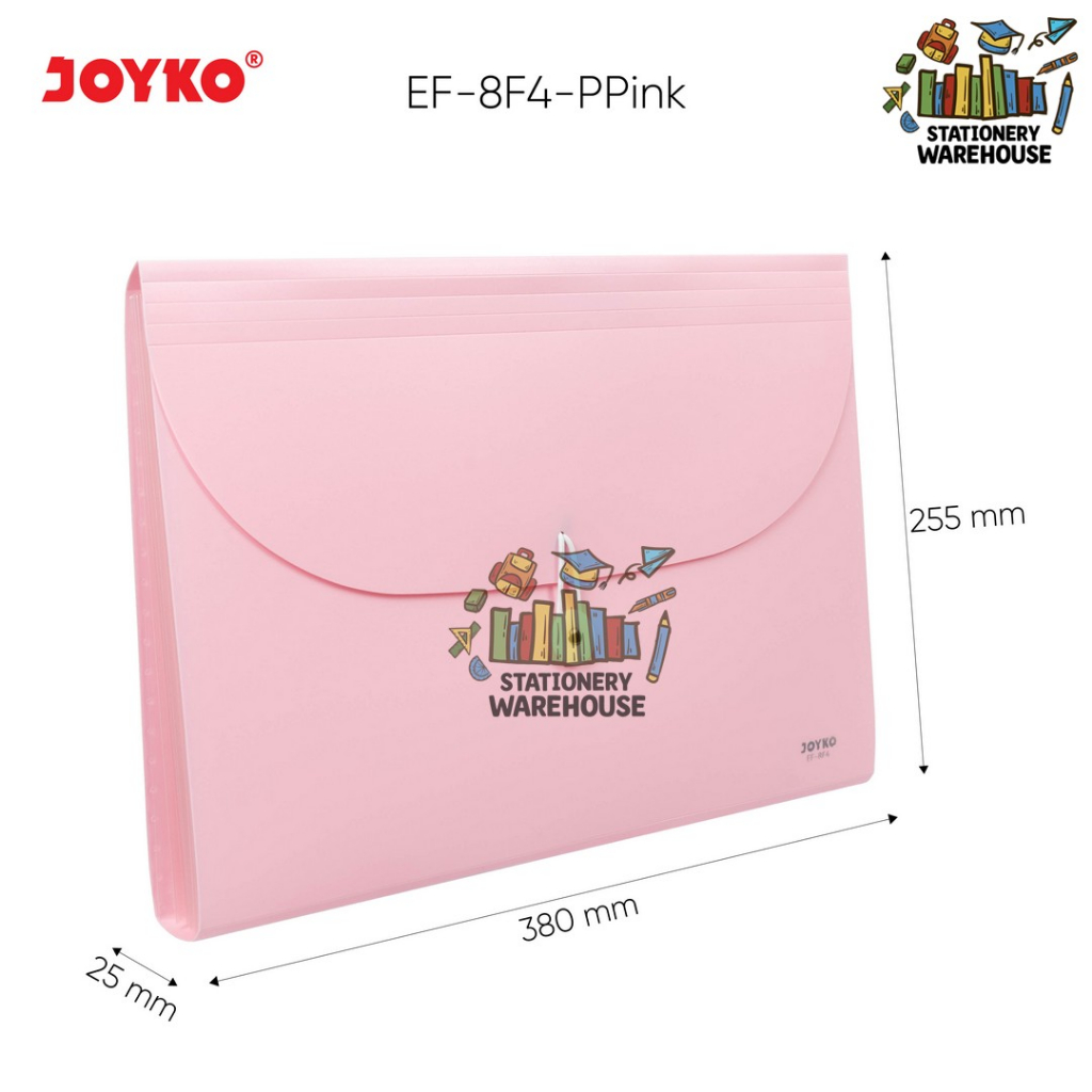 

Expanding File Map Harmonika Joyko EF-8F4 Pastel Color 7 Pocket F4