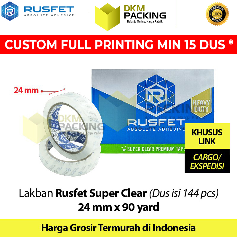 

Lakban 24mm x 90yard RUSFET Plakban Isolasi OPP PREMIUM TERMURAH /DUS