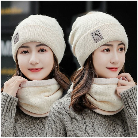 Kupluk Syal Wanita Topi Kupluk + Syal Wanita / Pria Musim Dingin Winter Caps