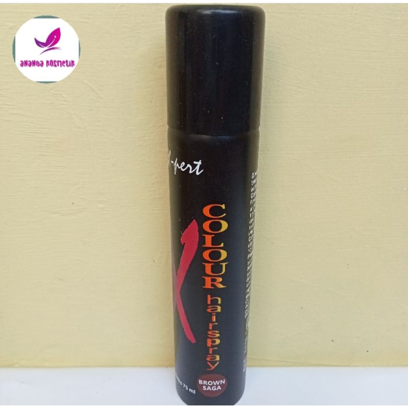 HAIRSPRAY COLOR XPERT BROWN SAGA 75ml - HAIR SPRAY EXPERT WARNA COKLAT