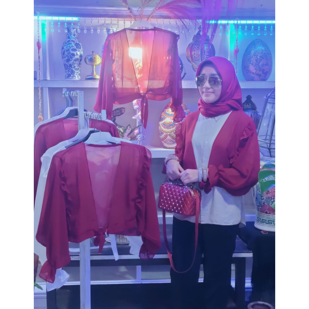 Cardigan Blazer Wanita Sifon