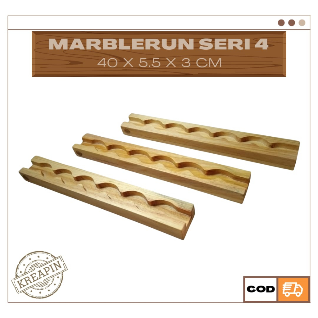 Kreapin MR Seri 4 - ASMR Marble Run Race Lintasan Balap Kelereng Edu Game Kayu Seri 4