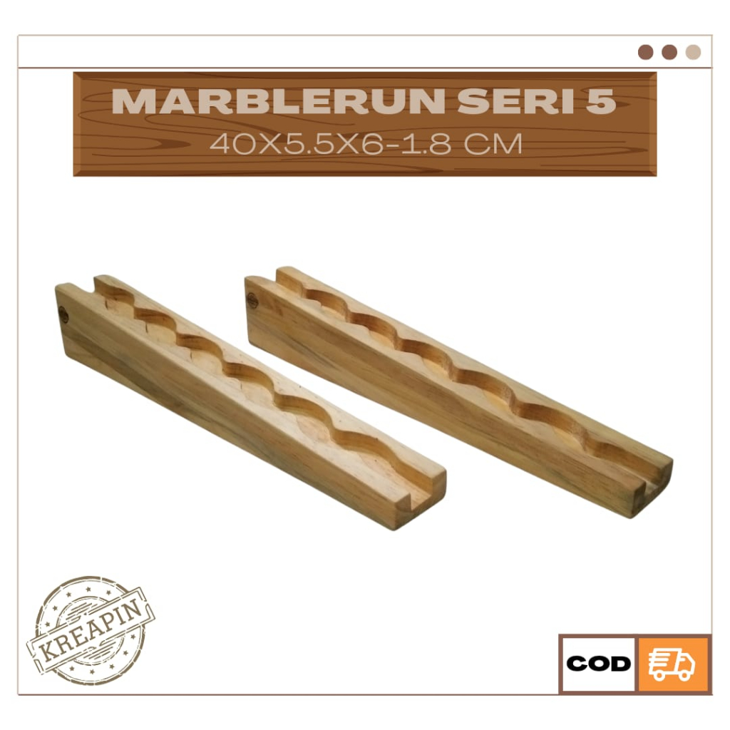 Kreapin MR Seri 5 - ASMR Marble Run Race Lintasan Balap Kelereng Edu Game Kayu Seri 5