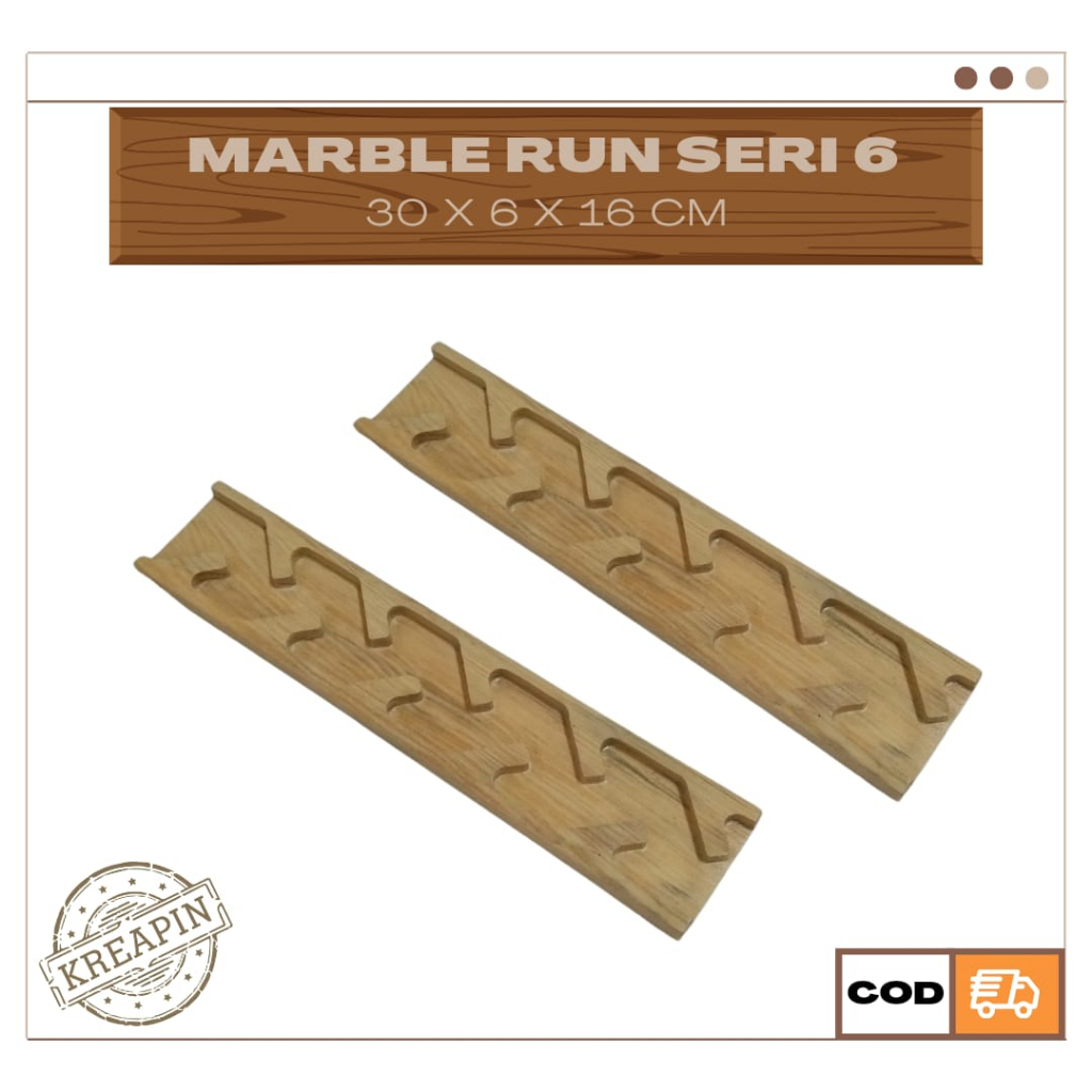 Kreapin MR Seri 6 - ASMR Marble Run Race Lintasan Balap Kelereng Edu Game Kayu Seri 6