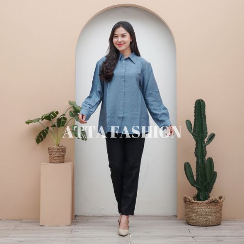 Kinan Shirt - Kemeja Oversize Polo Linen Premium