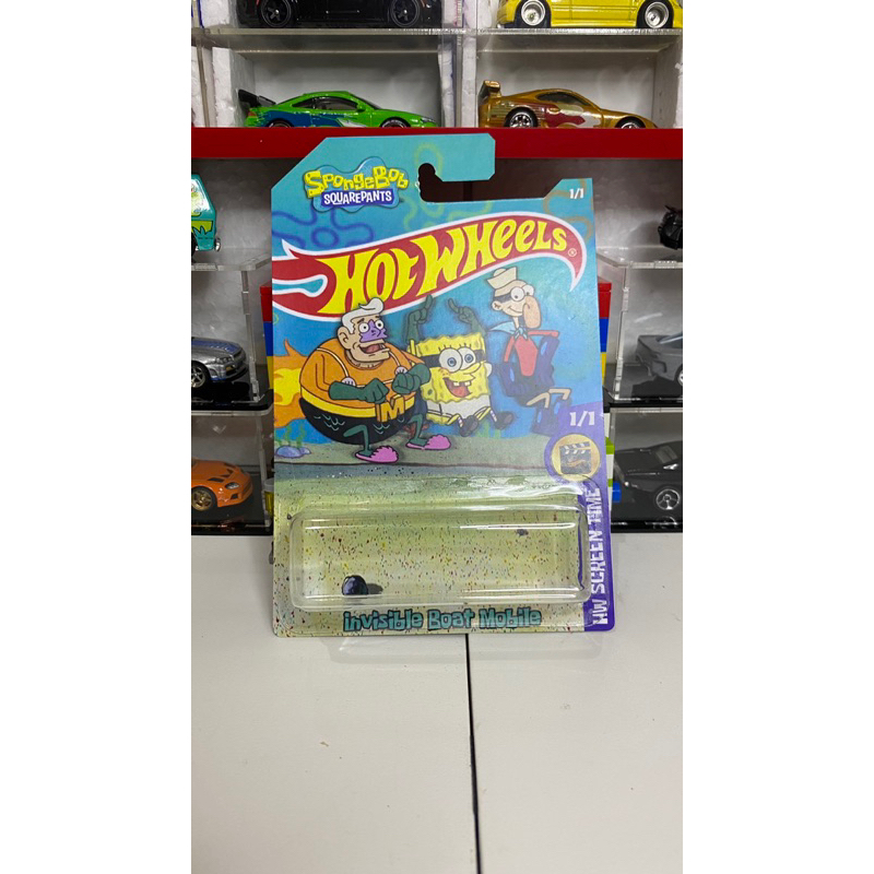 Hot Wheels Custom Spongebob Invisible Boat Mobile (Kosong atau Hanya Card)