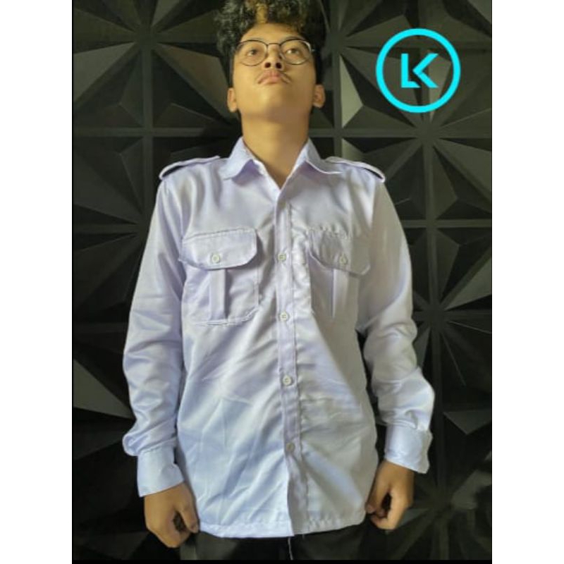 Kemeja panjang dinas putih atasan pria pdl pns putih