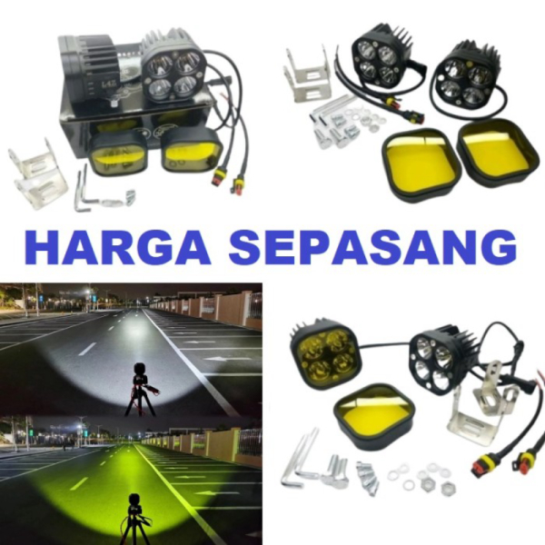 Dijual Lampu Tembak Sorot LED Cree 4 Titik Mata L4Z 60 Watt 60 W Mobil Motor - LED L4Z Berkualitas