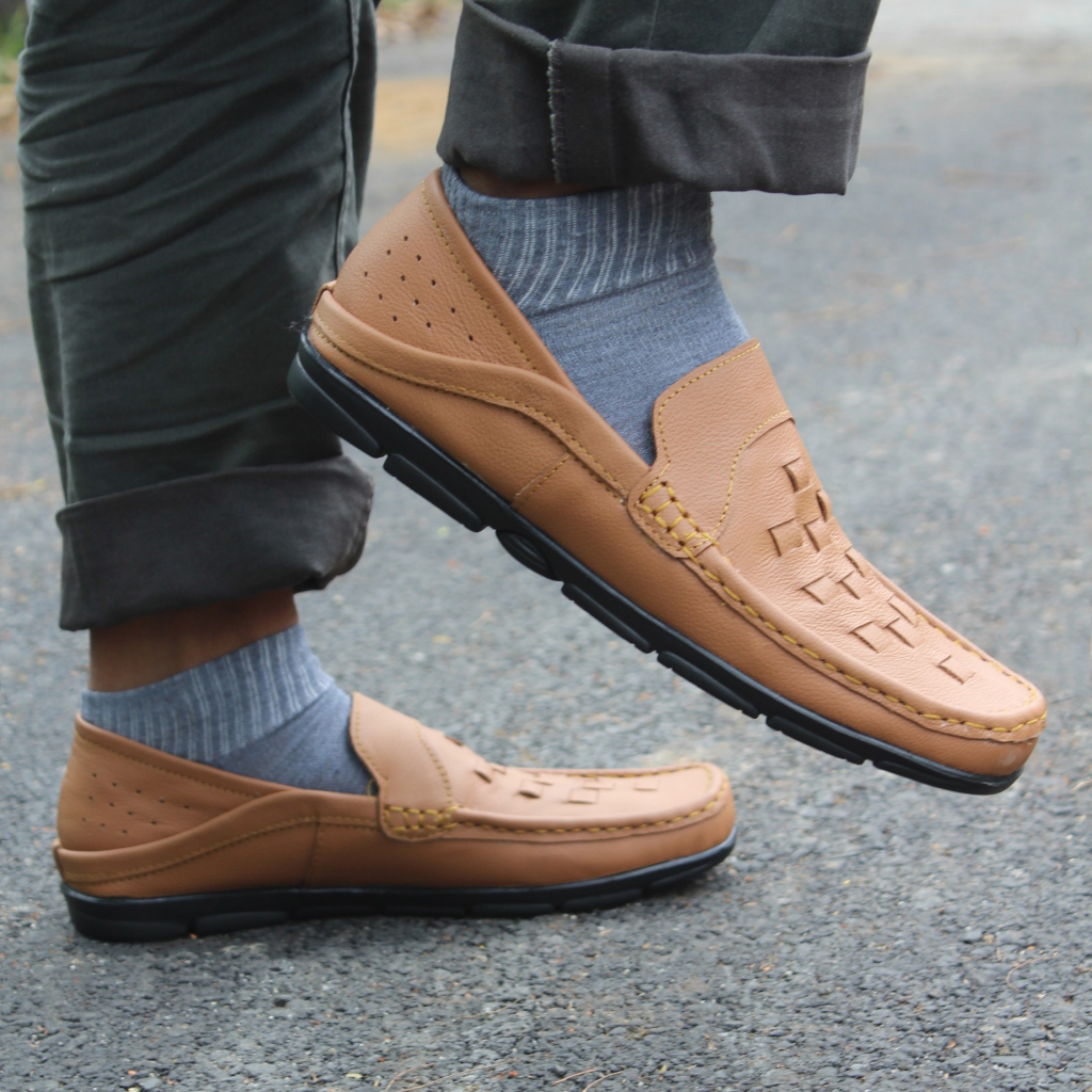 Temukan Sepatu Pansus Pria Terbaru - Sepatu Kulit Asli Cowok - Sepatu Slip On Kerja Pria