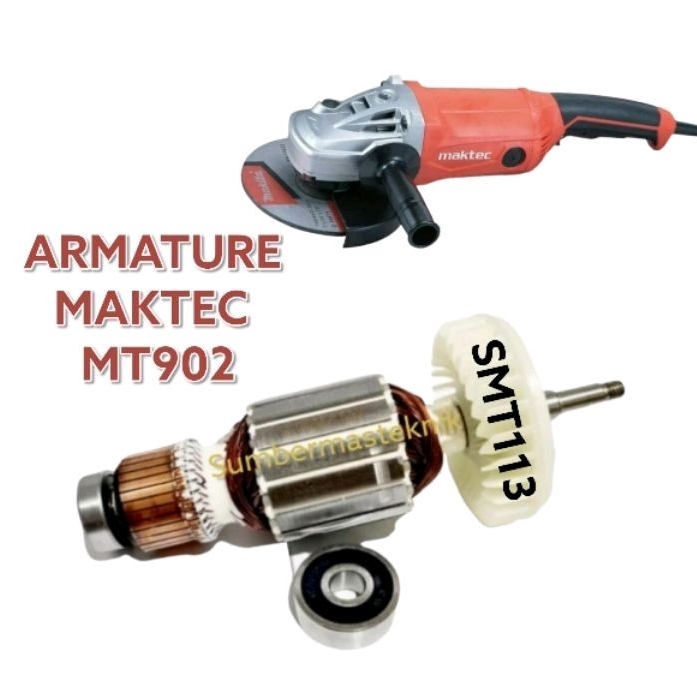 ARMATURE MAKTEC MT902 MT900 ANGKER ROTOR MESIN GERINDA TANGAN MAKTEC MT 902 MT 900 DCA