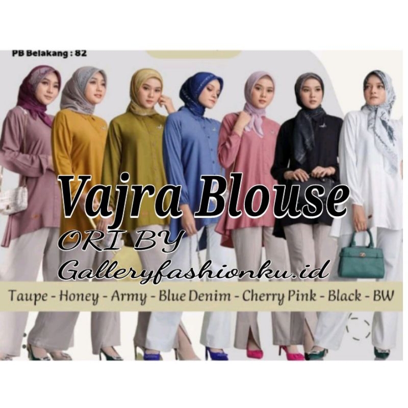 KEMEJA WANITA | VAJRA BLOUSE KEMEJA POLOS SHAKILA IMPORT