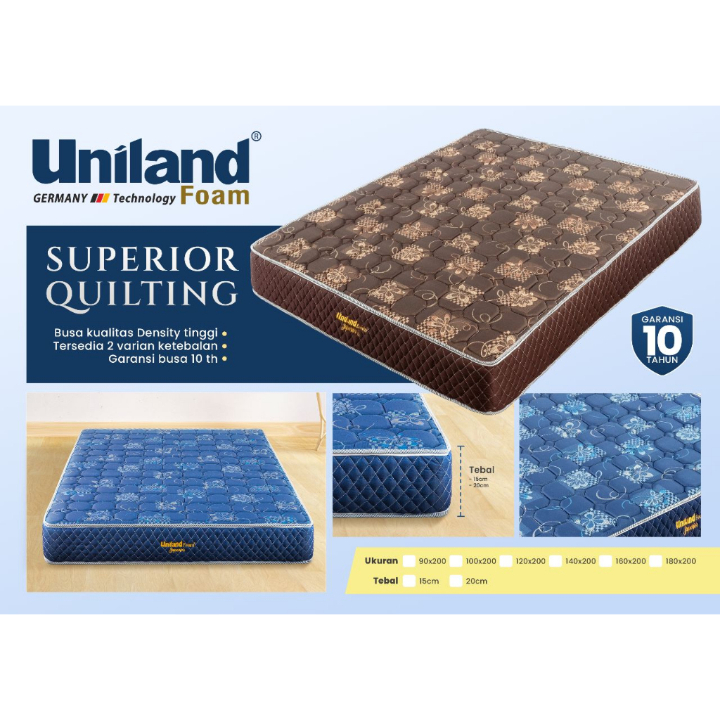 Uniland Kasur Busa SUPERIOR 160x200 cm Tebal 20 cm Garansi 10 tahun Super Foam